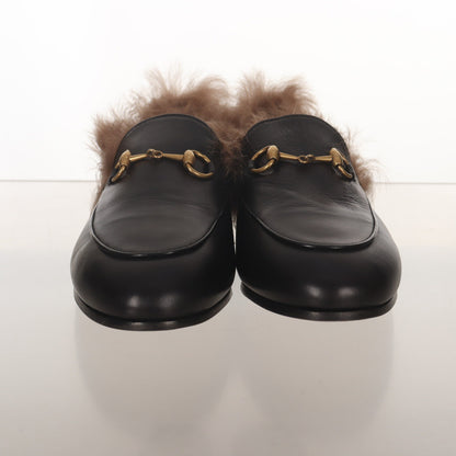 Gucci Black Fur-Lined Loafers 0079