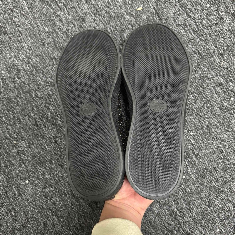 Gucci Black Canvas Slip-On Shoes 0079