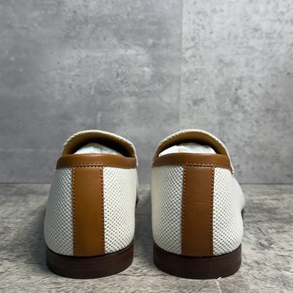 Gucci Jordaan White Canvas Loafers for Men 0079