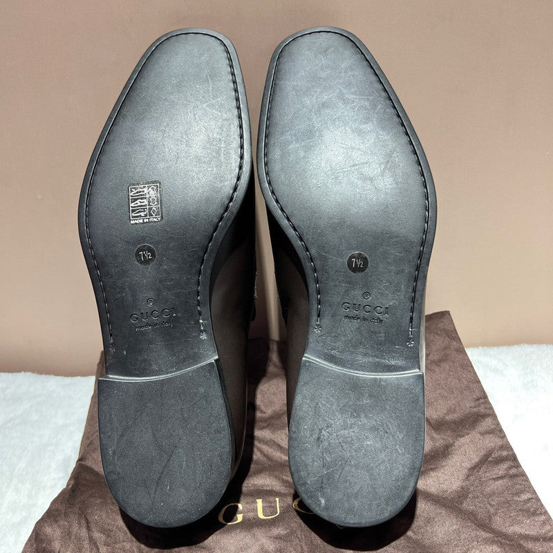 Gucci Brown Leather Slip-On Shoes 0079