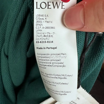 Loewe Men's Deep Green Cotton Polo Shirt 0089