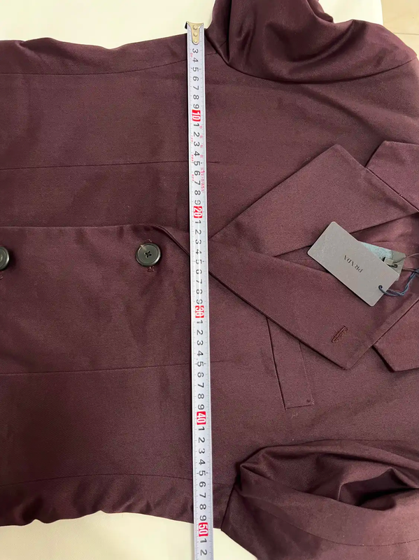 Prada Burgundy Cotton Mid-Length Men's Coat