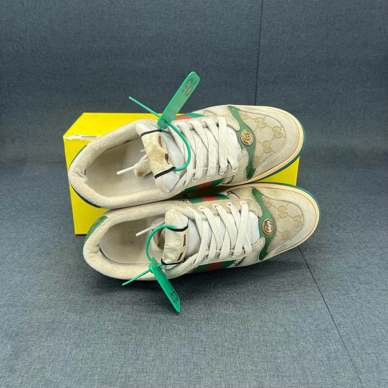 Gucci Screener Vintage Leather Low-Top Sneakers 0079