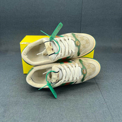 Gucci Screener Vintage Leather Low-Top Sneakers 0079