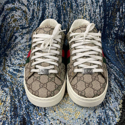 Gucci Ace Leather Low-Top Sneakers 0079