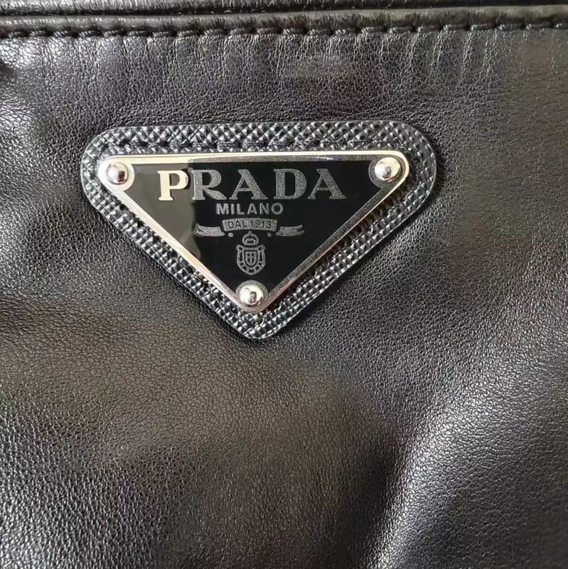 Prada Black Leather Men's Jacket