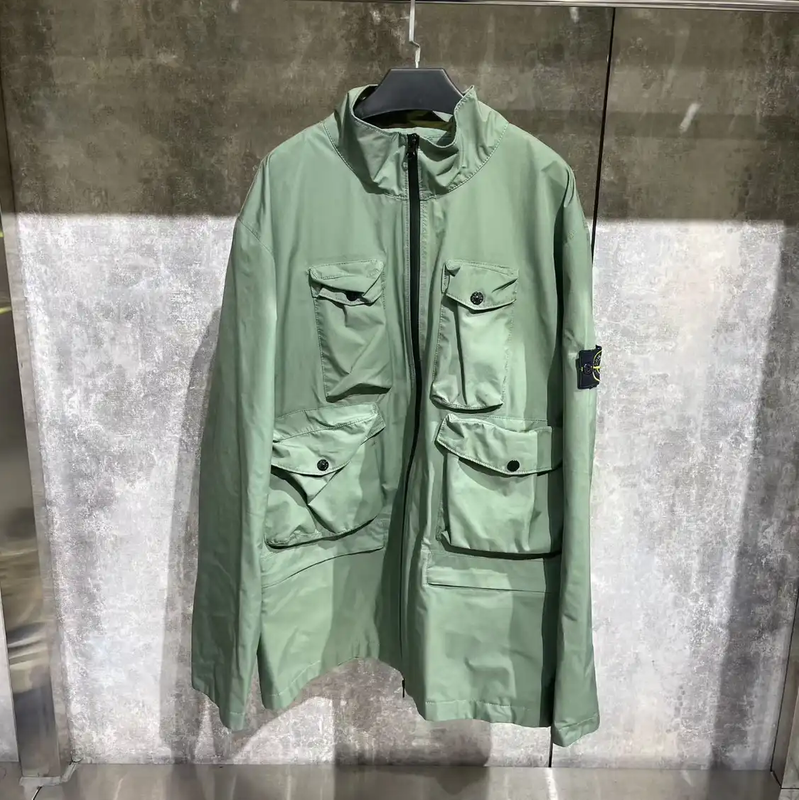Stone Island Green Men's Outerwear Jacket 0089