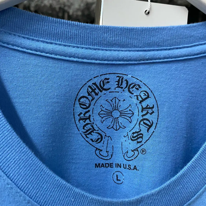 Chrome Hearts Summer Blue Cotton T-Shirt 0089
