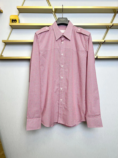 Prada Pink Long Sleeve Cotton Shirt
