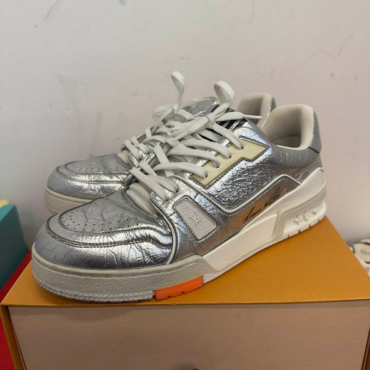 Louis Vuitton Trainer Metallic Sneakers for Men 0079
