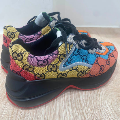 Gucci Rhyton Canvas Vintage Low-Top Sneakers 0079