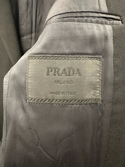 Prada Black Wool Coat for Men