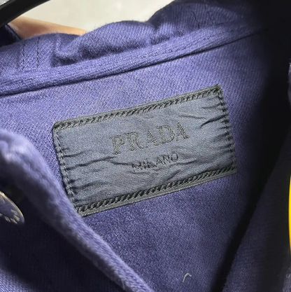Prada Blue Denim Hooded Jacket