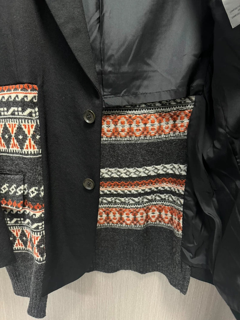 Yohji Yamamoto 2007 Knit Patchwork Jacket