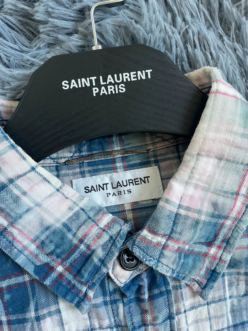 Blue Rendered Saint Laurent Shirt