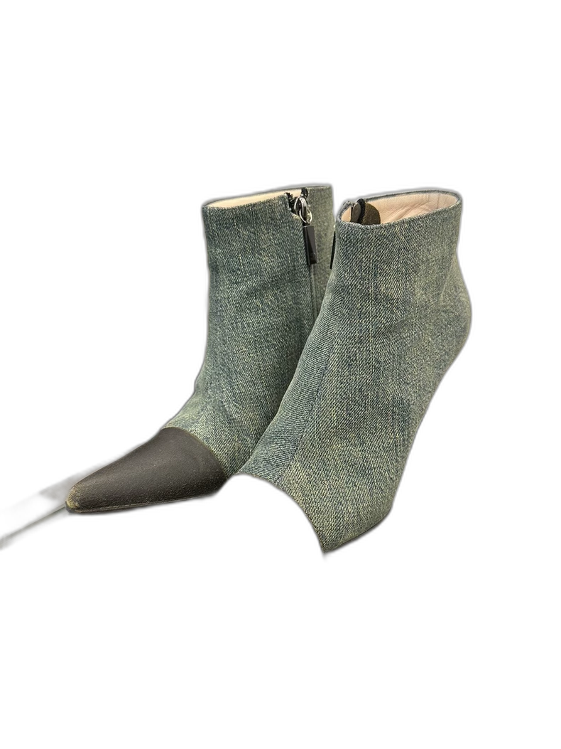 Chanel Denim Short Boots for Women