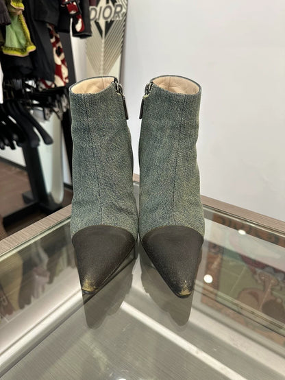 Chanel Denim Short Boots for Women