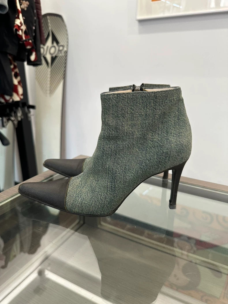 Chanel Denim Short Boots for Women