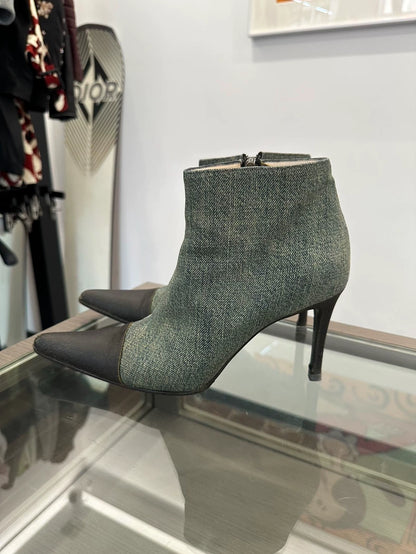 Chanel Denim Short Boots for Women