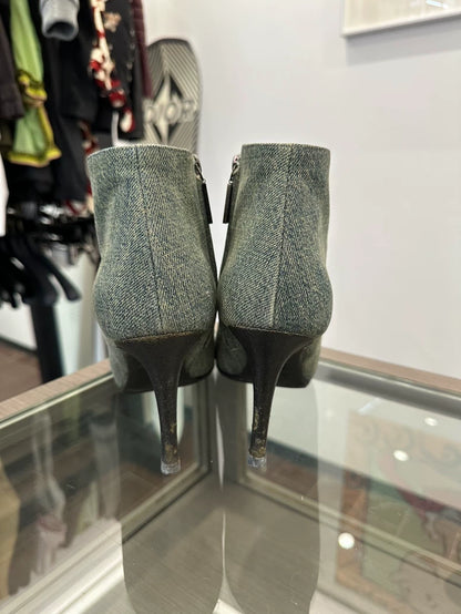 Chanel Denim Short Boots for Women