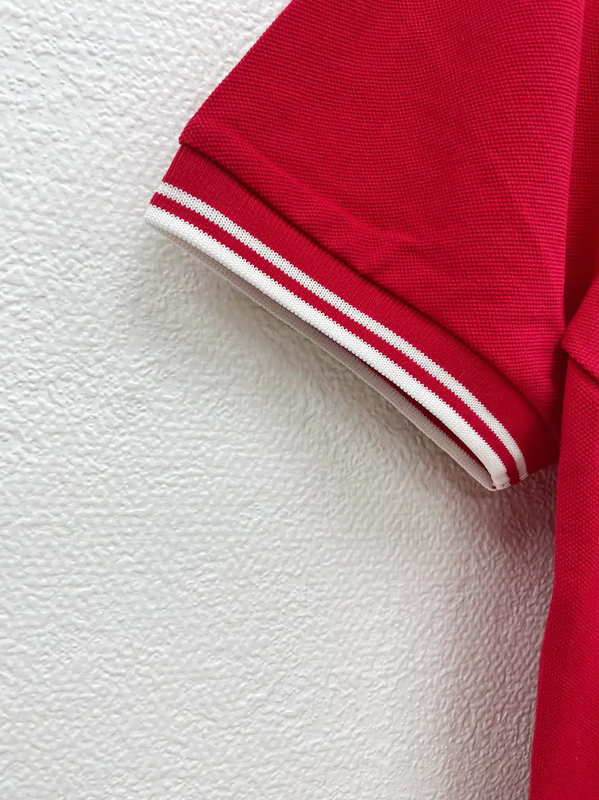 Prada Red Short Sleeve Cotton Polo Shirt
