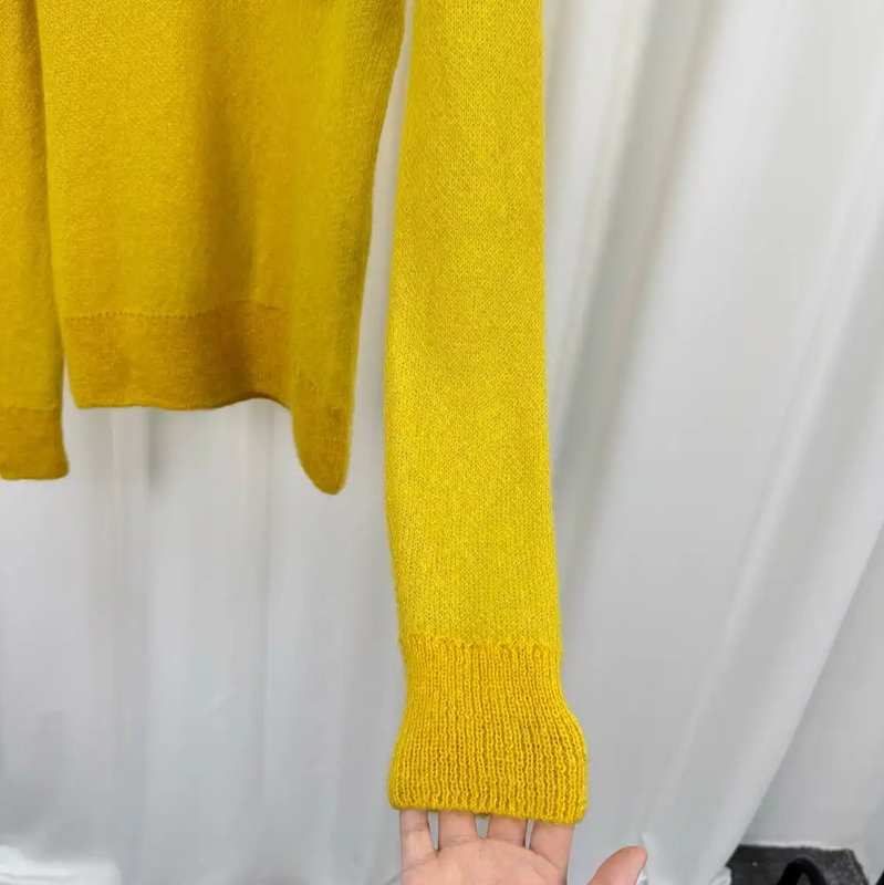 Loewe Yellow Knit Sweater with Embroidery 0089