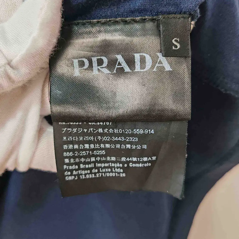 Prada Navy Cotton Men's T-Shirt
