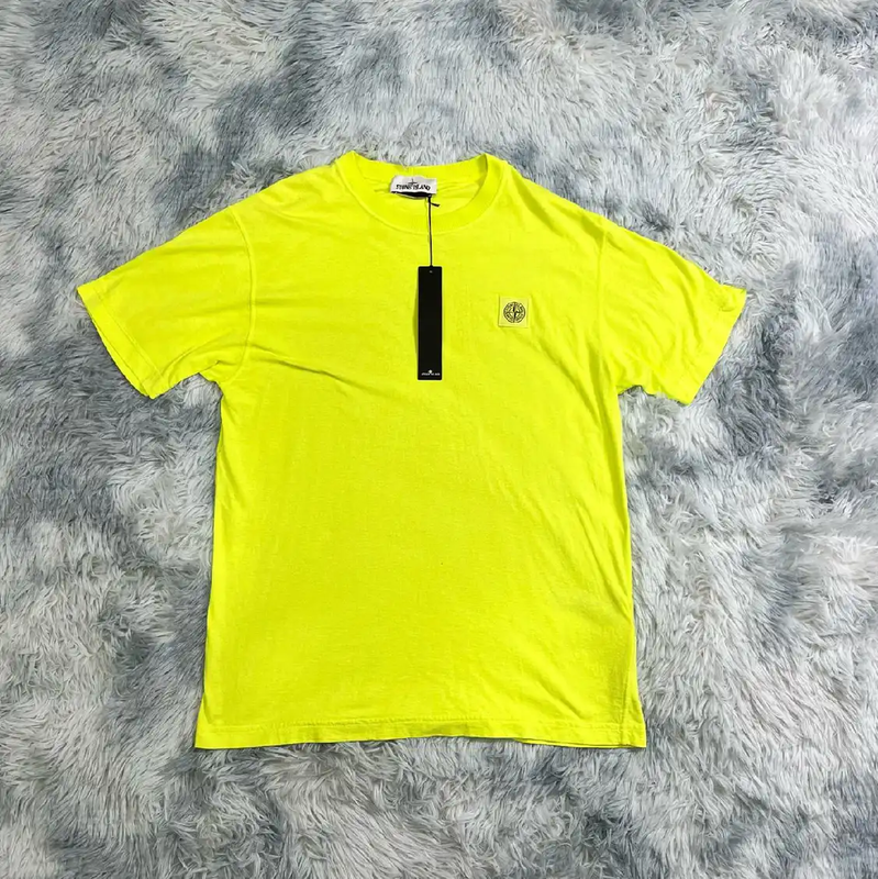 Stone Island Fluorescent Yellow Cotton T-Shirt 0089