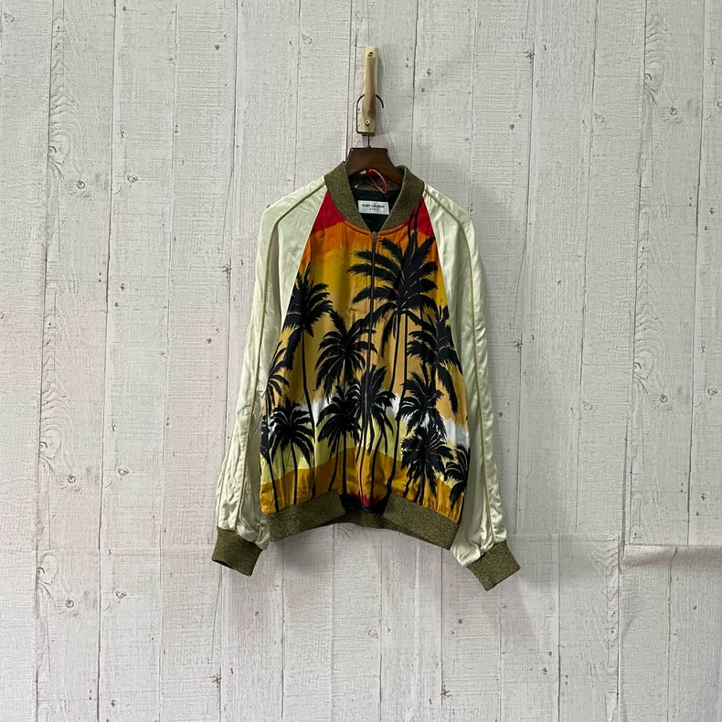 Saint Laurent Palm Baseball Jacket for Men