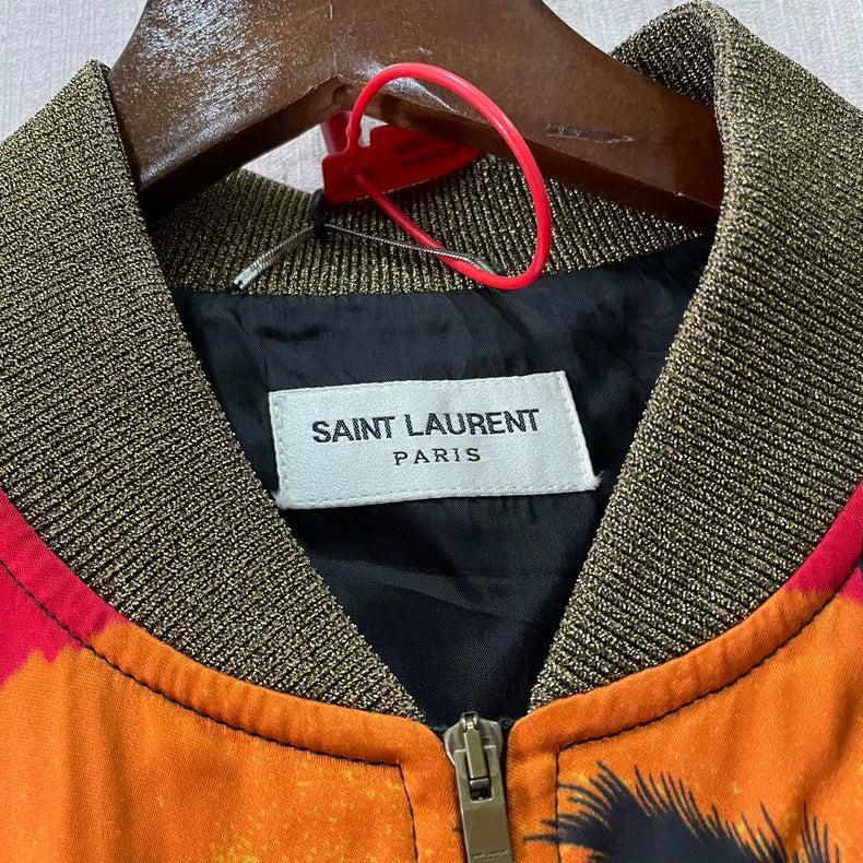 Saint Laurent Palm Baseball Jacket for Men
