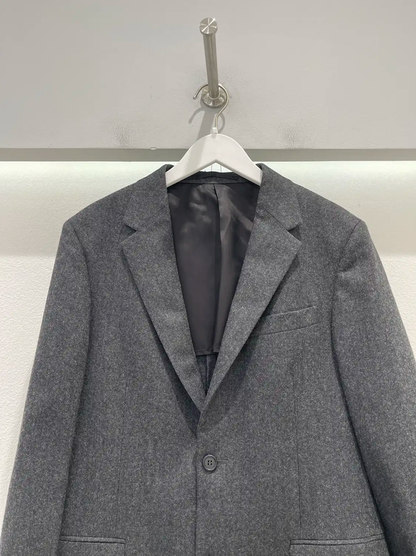Prada Men's Long Sleeve Gray Outerwear