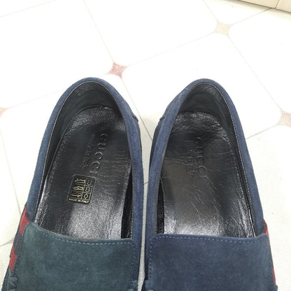 Gucci Blue Suede Loafers for Men 0079