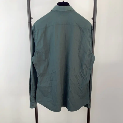 Prada Men's Dark Green Cotton Shirt