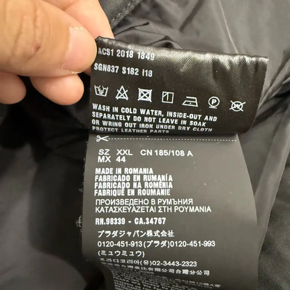 Prada Black Nylon Hooded Jacket for Men