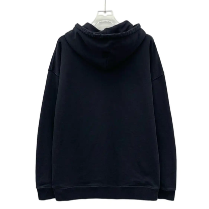 Loewe Black Cotton Hoodie for Men 0089
