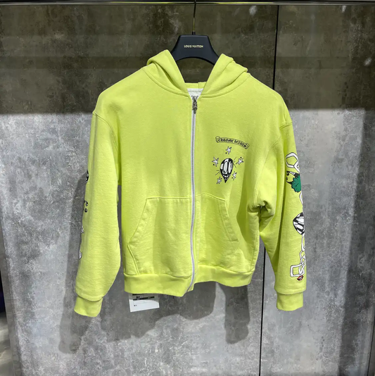 Chrome Hearts Green Cotton Zip Hoodie 0089