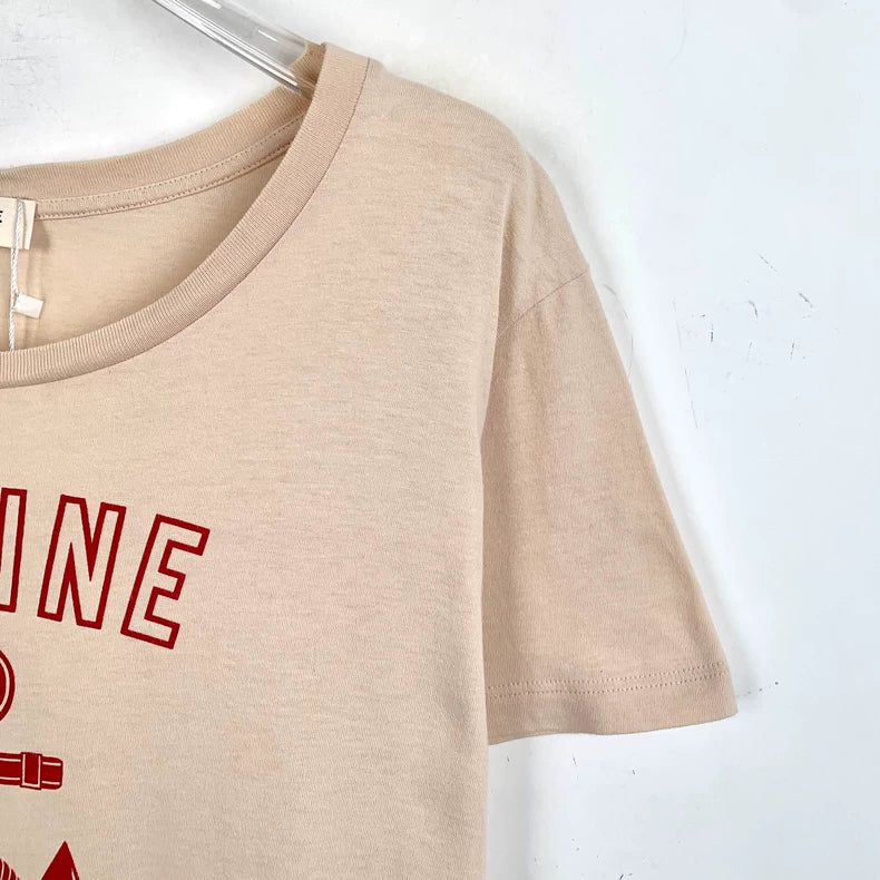 Celine Logo Print Cotton T-Shirt Size L