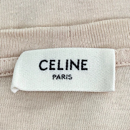 Celine Logo Print Cotton T-Shirt Size L