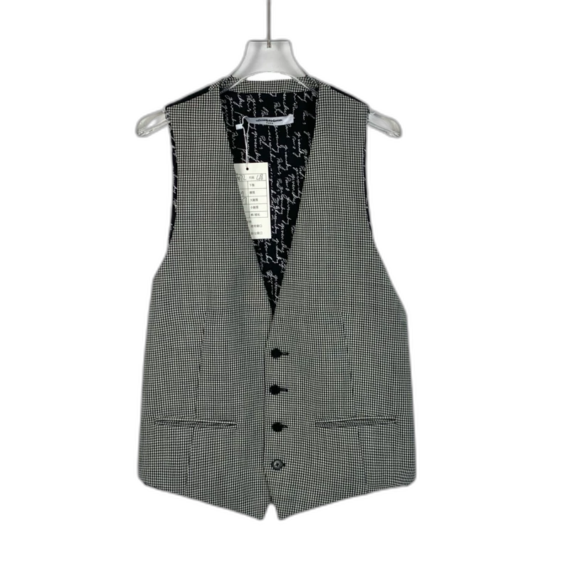 Givenchy Gray Wool Houndstooth Vest