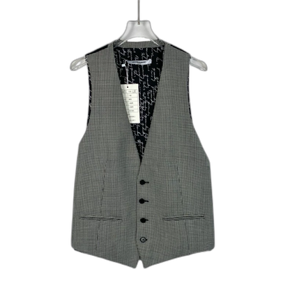 Givenchy Gray Wool Houndstooth Vest
