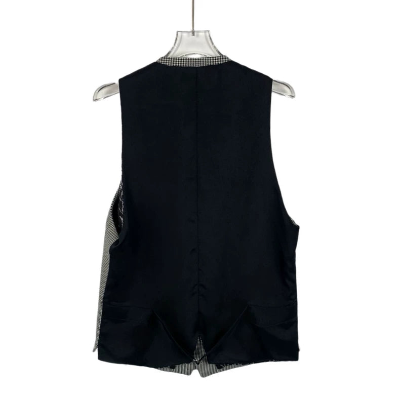 Givenchy Gray Wool Houndstooth Vest