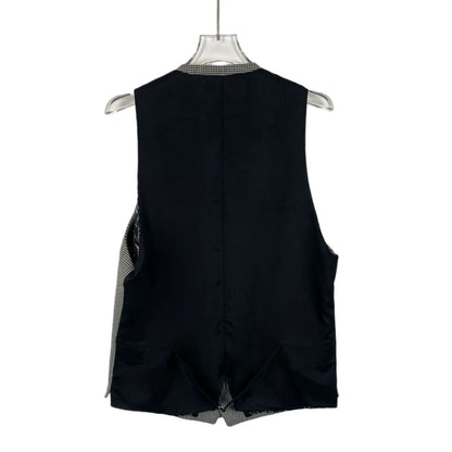 Givenchy Gray Wool Houndstooth Vest