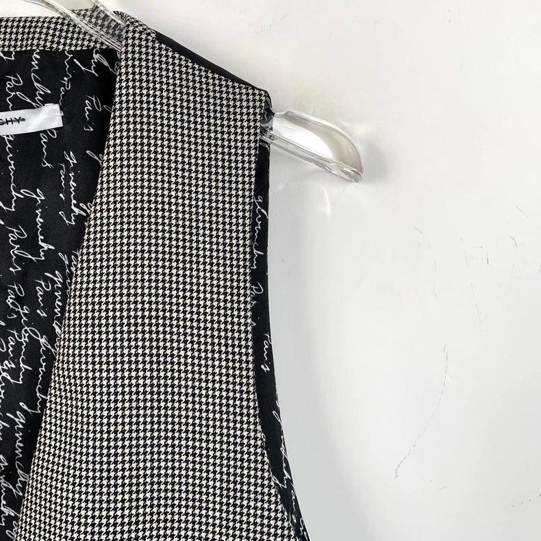 Givenchy Gray Wool Houndstooth Vest
