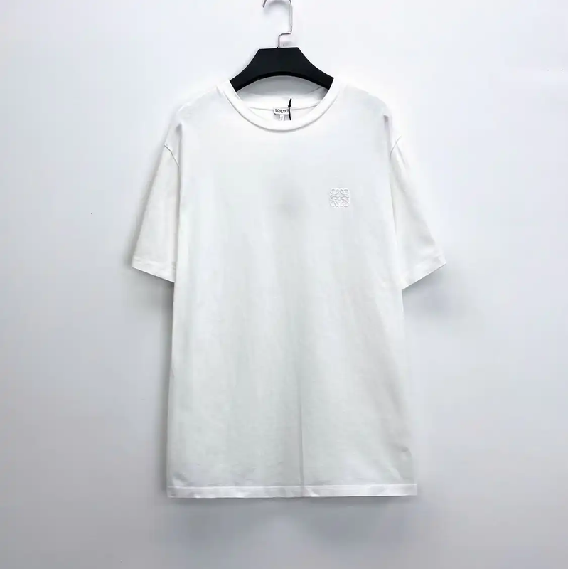 Loewe White Cotton Blend Short Sleeve T-Shirt 0089