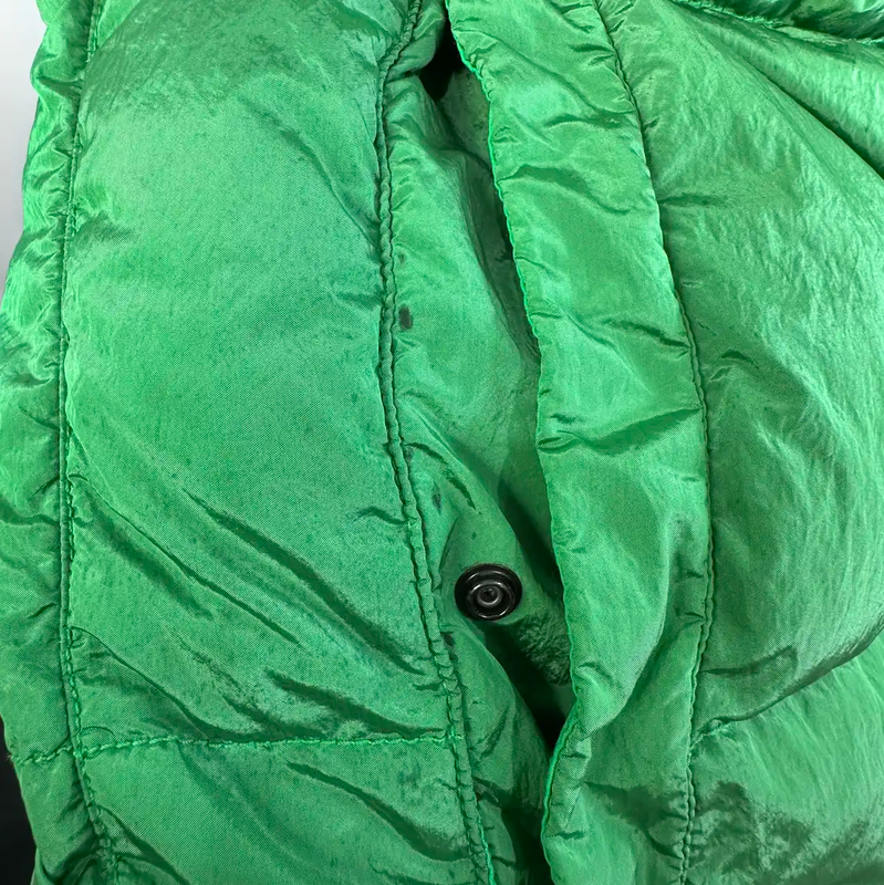 Stone Island Green Cotton Blend Puffer Jacket 0089