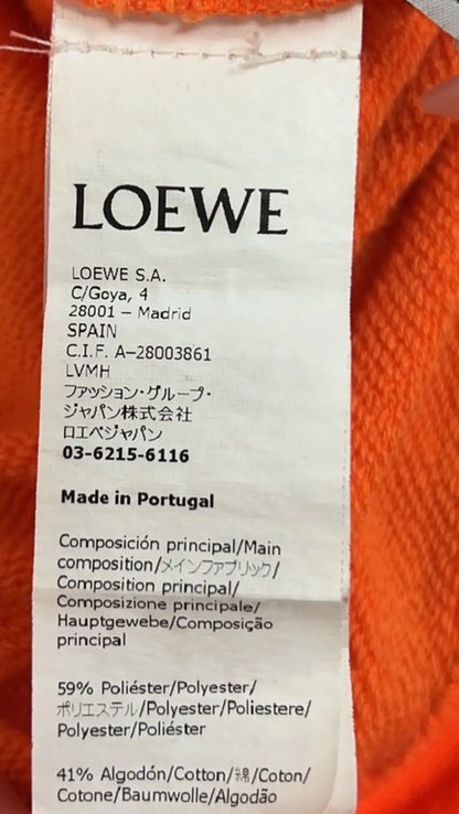 Loewe Men's Orange Cotton Blend Hoodie 0089