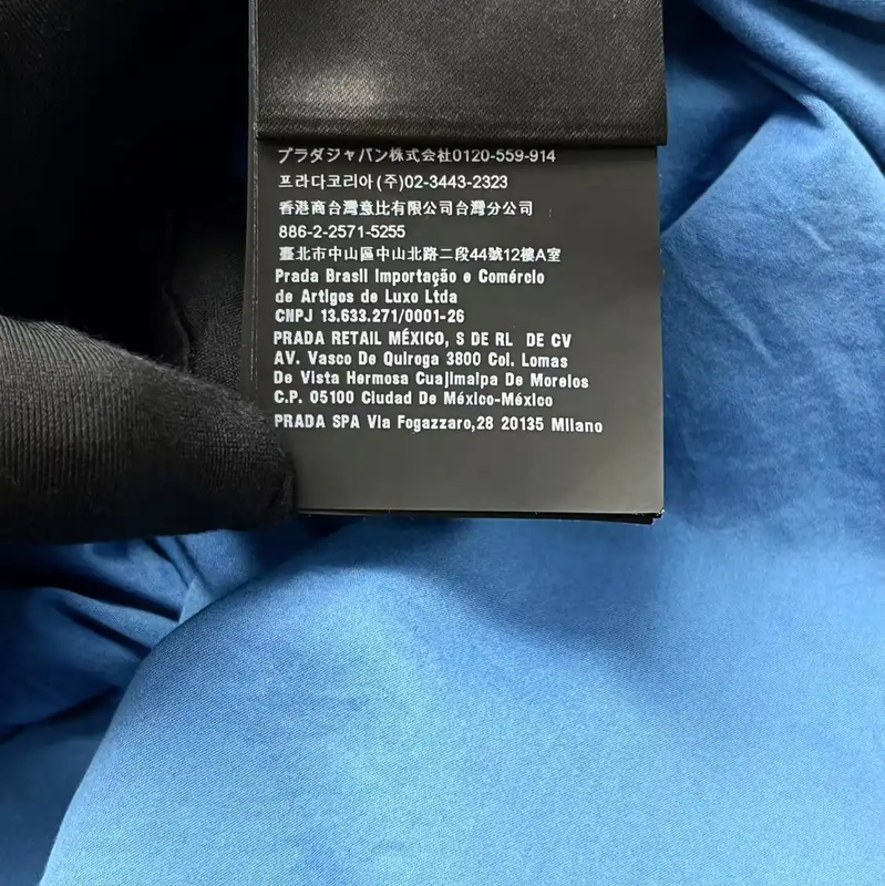 Prada Blue Cotton Logo Short Sleeve T-Shirt