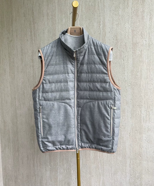Brunello Cucinelli Gray Down Vest