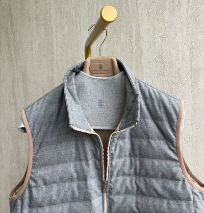 Brunello Cucinelli Gray Down Vest