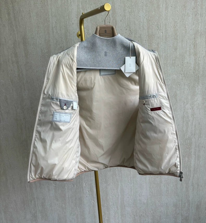 Brunello Cucinelli Gray Down Vest